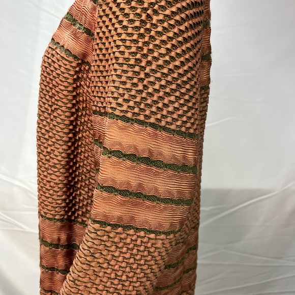 Pepa Pombo handmade copper woven open draped long jacket - Picture 6 of 15